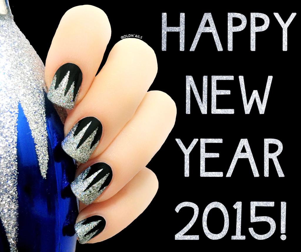 תמונה של ציפורניים לערב השנה החדשה 2015